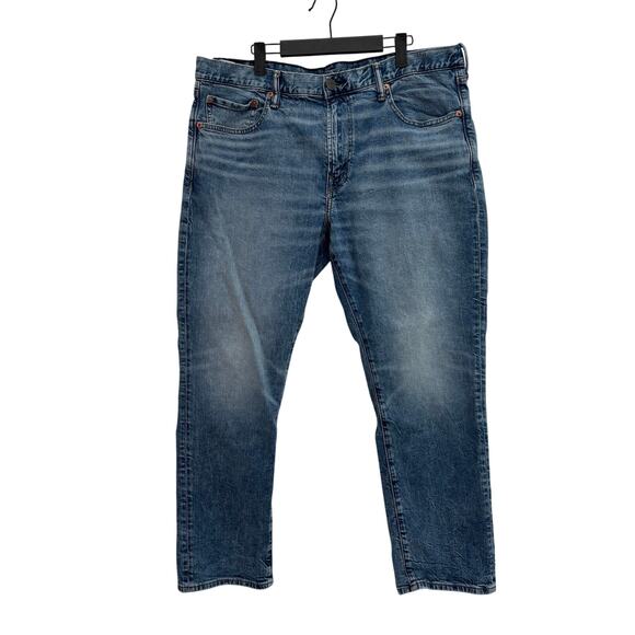 American Eagle Slim Straight Mens Jeans Size 38X30 Denim Medium Wash - Picture 1 of 9